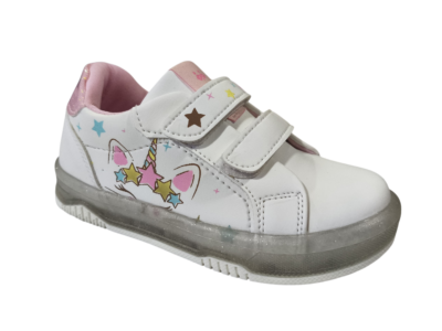 TENIS NIÑA CASUAL UNICORNIO VELCRO