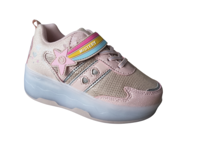 TENIS PATIN NIÑA ESTRELLA VELCRO LUCES